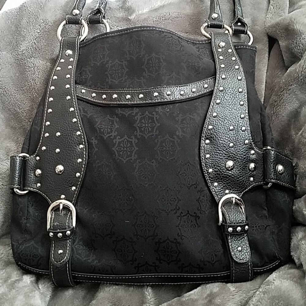 Mercer and Madison Black & Silver Purse